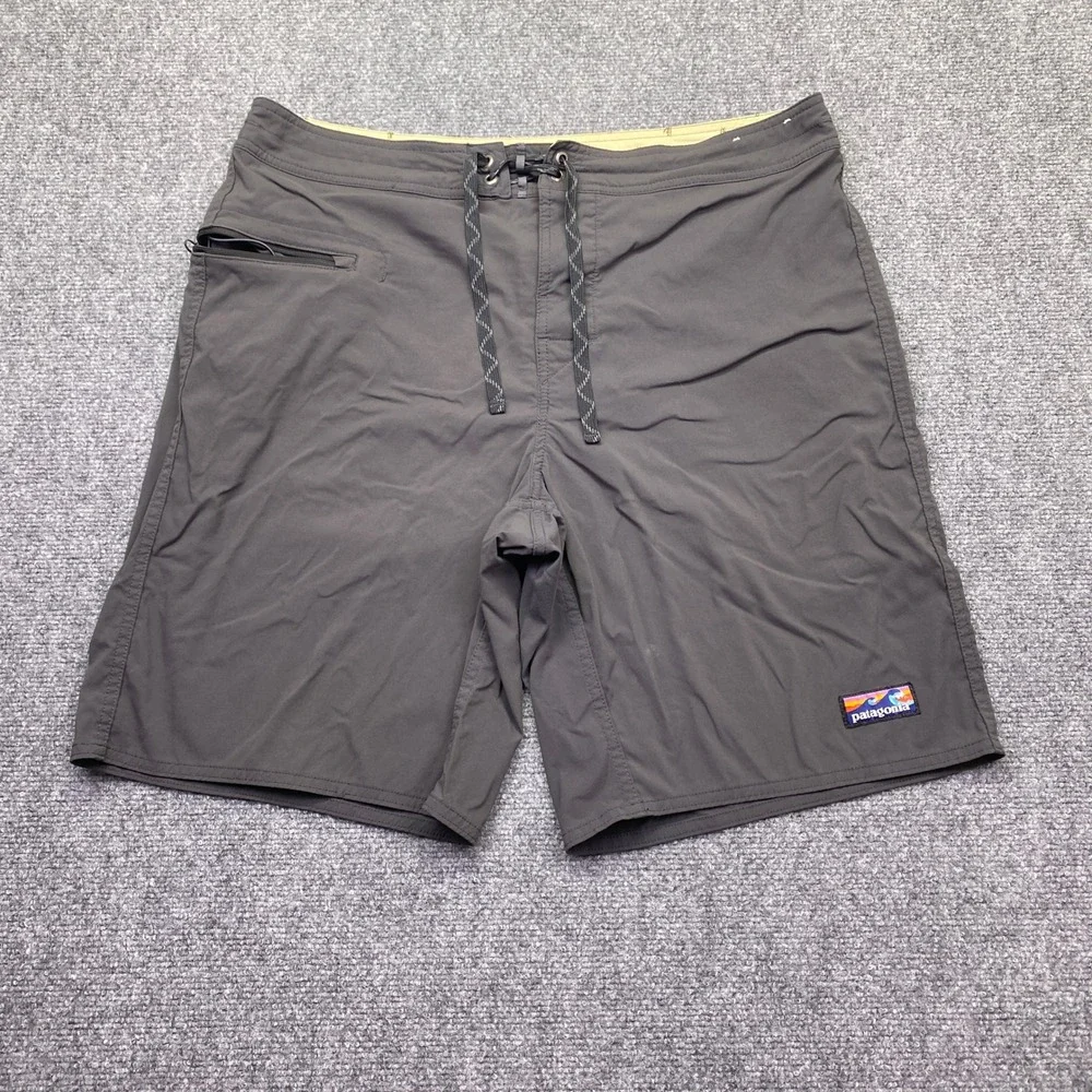 Patagonia Mens Stretch Wavefarer Board Shorts Gray Size 36 STY86543